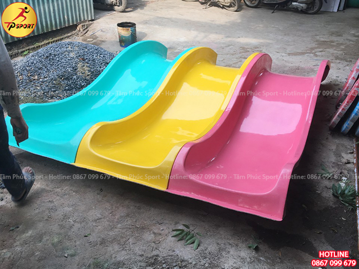 Máng trượt đơn lượn sóng nhựa Composite LKDC-008-A