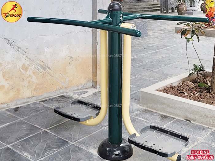 Bàn để chân đôi sắt cho máy thể dục ngoài trời LKMT-004