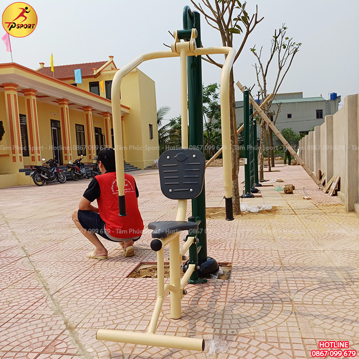 Máy thể dục ngồi đẩy tay vai đơn ngoài trời PPT-024