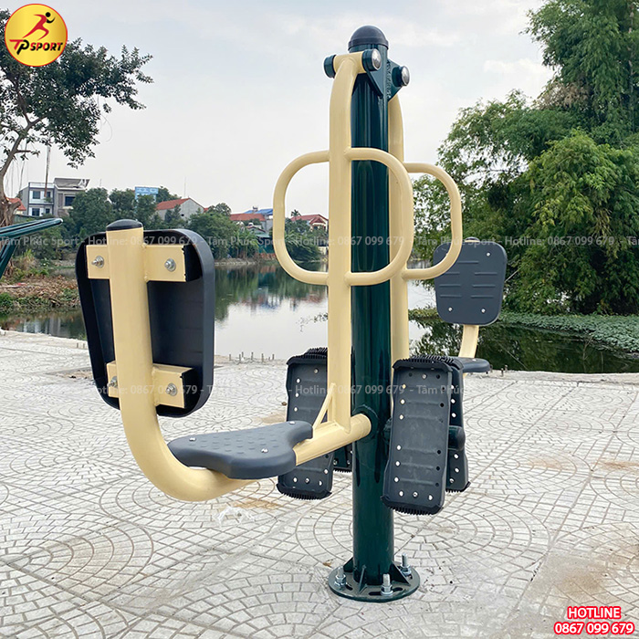 Thiết bị thể dục ngồi đạp chân đôi ngoài trời PPT-027