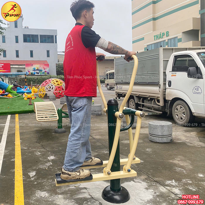 Máy thể dục đạp bước lắc tay ngoài trời PPT-034