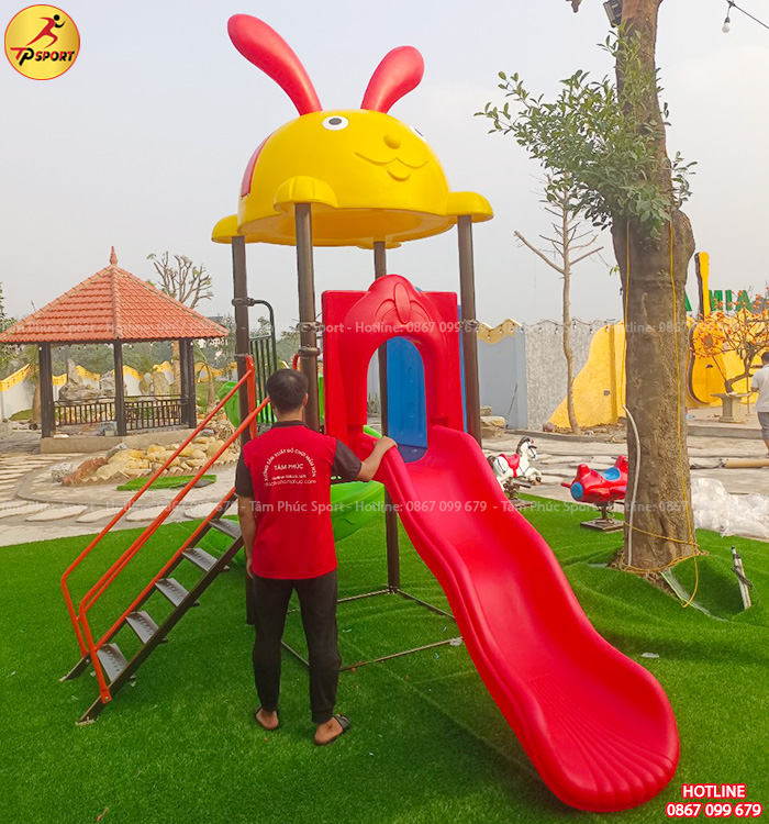 Mái hình Thỏ cho câu trượt liên hoàn ngoài trời LKDC-018