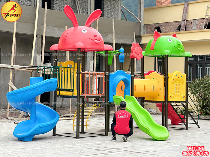 Mái hình Thỏ cho câu trượt liên hoàn ngoài trời LKDC-018