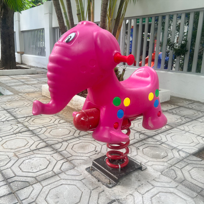 Thú nhún lò xo ngoài trời con Voi cho bé nhập khẩu PDC-013