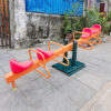 Bập bênh đòn vuông 4 ghế ngồi ngoài trời cho bé PDC-024