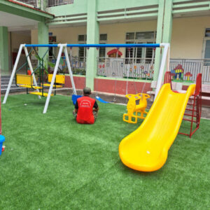 Xích đu 4 ghế kèm cầu trượt ngoài trời cho bé PDC-032