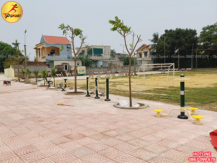 Công trình lắp thiết bị tập thể dục ngoài trời cho nhà văn hoá xã tại tỉnh Thanh Hoá