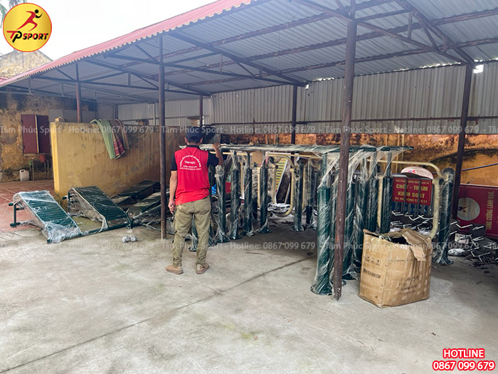 Bàn giao thiết bị thể dục ngoài trời cho nhà văn hoá thôn tại tỉnh Ninh Bình