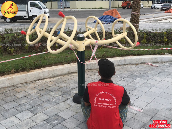 Lắp đặt đồ chơi trẻ em ngoài trời và máy tập thể dục ngoài trời cho công viên tại tỉnh Thái Nguyên