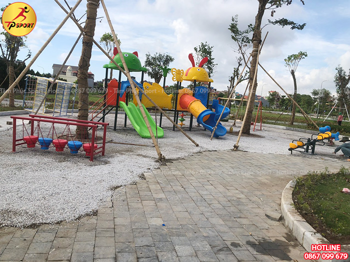 Lắp đặt đồ chơi trẻ em ngoài trời và máy tập thể dục ngoài trời cho công viên tại tỉnh Thái Nguyên