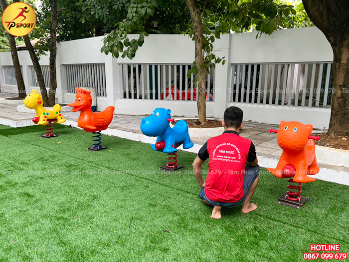 Lắp đặt đồ chơi ngoài trời và thiết bị thể dục cho trường mầm non tại Hà Nội