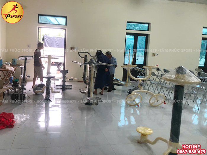 Giao thiết bị tập thể dục ngoài trời cho nhà văn hoá tại Hưng Yên