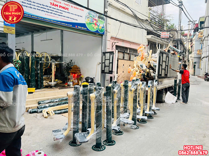Công trình lắp đặt thiết bị thể dục ngoài trời cho công viên tại Bắc Ninh
