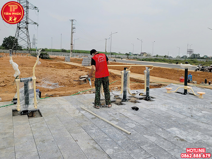 Công trình lắp đặt thiết bị thể dục ngoài trời cho công viên tại Bắc Ninh
