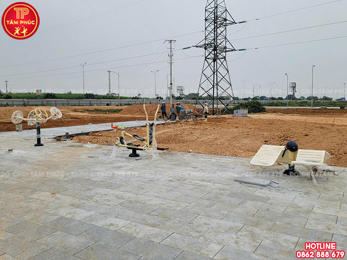 Công trình lắp đặt thiết bị thể dục ngoài trời cho công viên tại Bắc Ninh