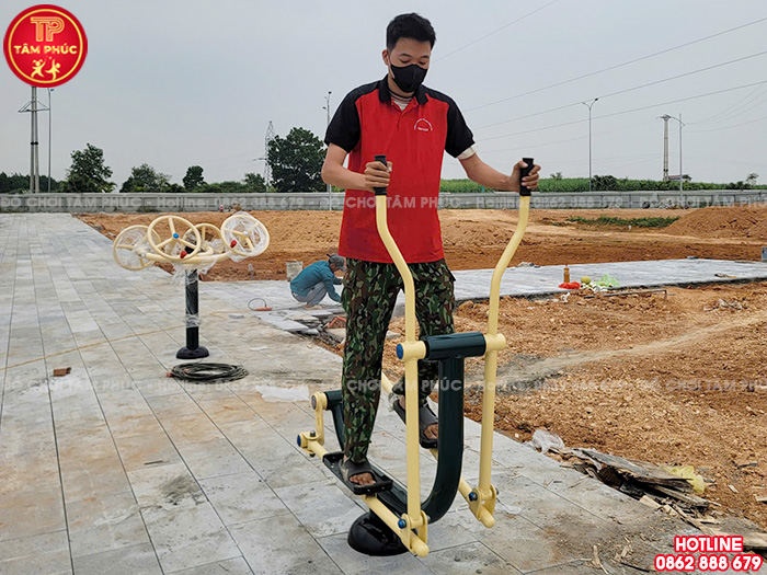 Công trình lắp đặt thiết bị thể dục ngoài trời cho công viên tại Bắc Ninh