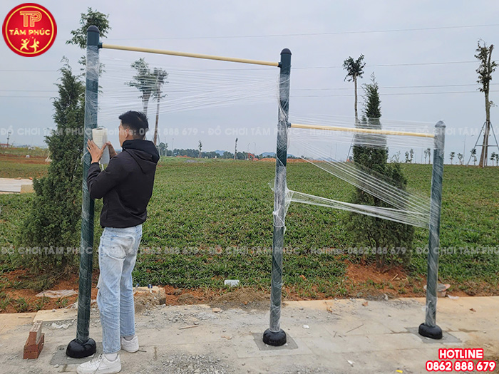 Công trình lắp đặt thiết bị thể dục ngoài trời cho công viên tại Bắc Ninh