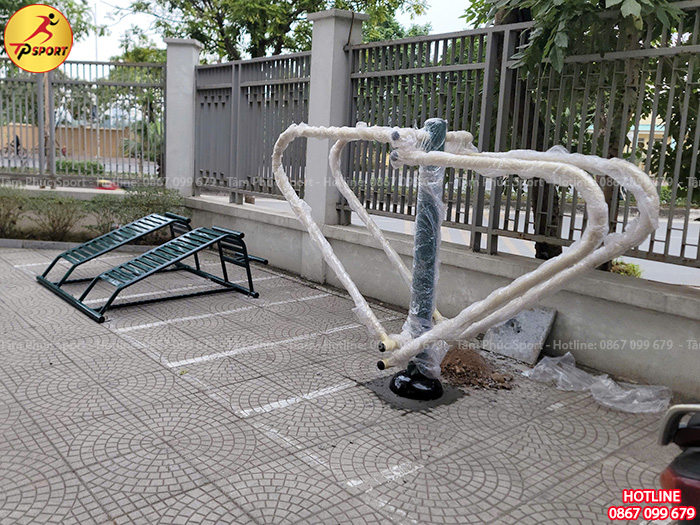Công trình lắp đặt máy tập thể dục công viên cho trường học tại Nam Định