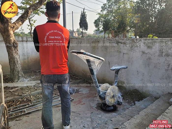 Lắp đặt máy tập thể dục ngoài trời cho sân nhà văn hoá tại Nam Định