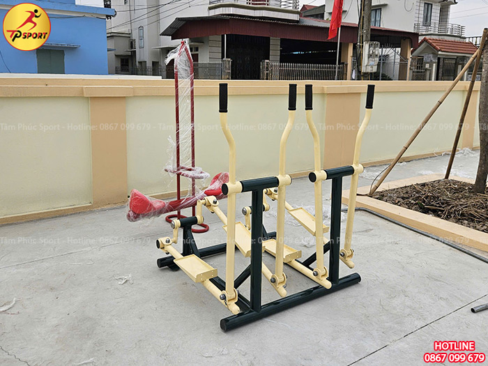 Lắp đặt máy tập thể dục và đồ chơi ngoài trời cho sân nhà văn hoá xã tại Hưng Yên