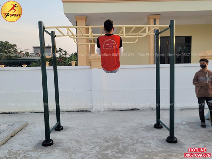Lắp đặt máy tập thể dục và đồ chơi ngoài trời cho sân nhà văn hoá xã tại Hưng Yên
