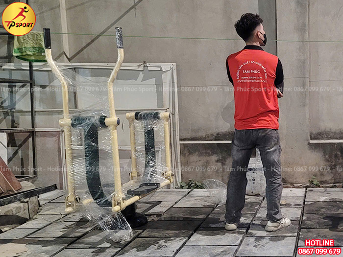Lắp đặt máy tập thể dục ngoài trời cho nhà văn hoá tại Hoài Đức, Hà Nội